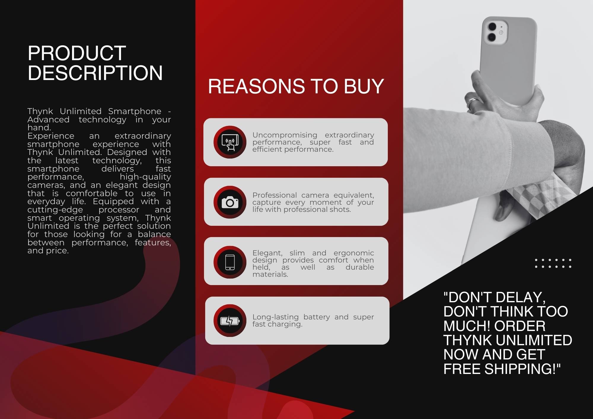 Black, Red and Grey Professional Smartphone Brochure2