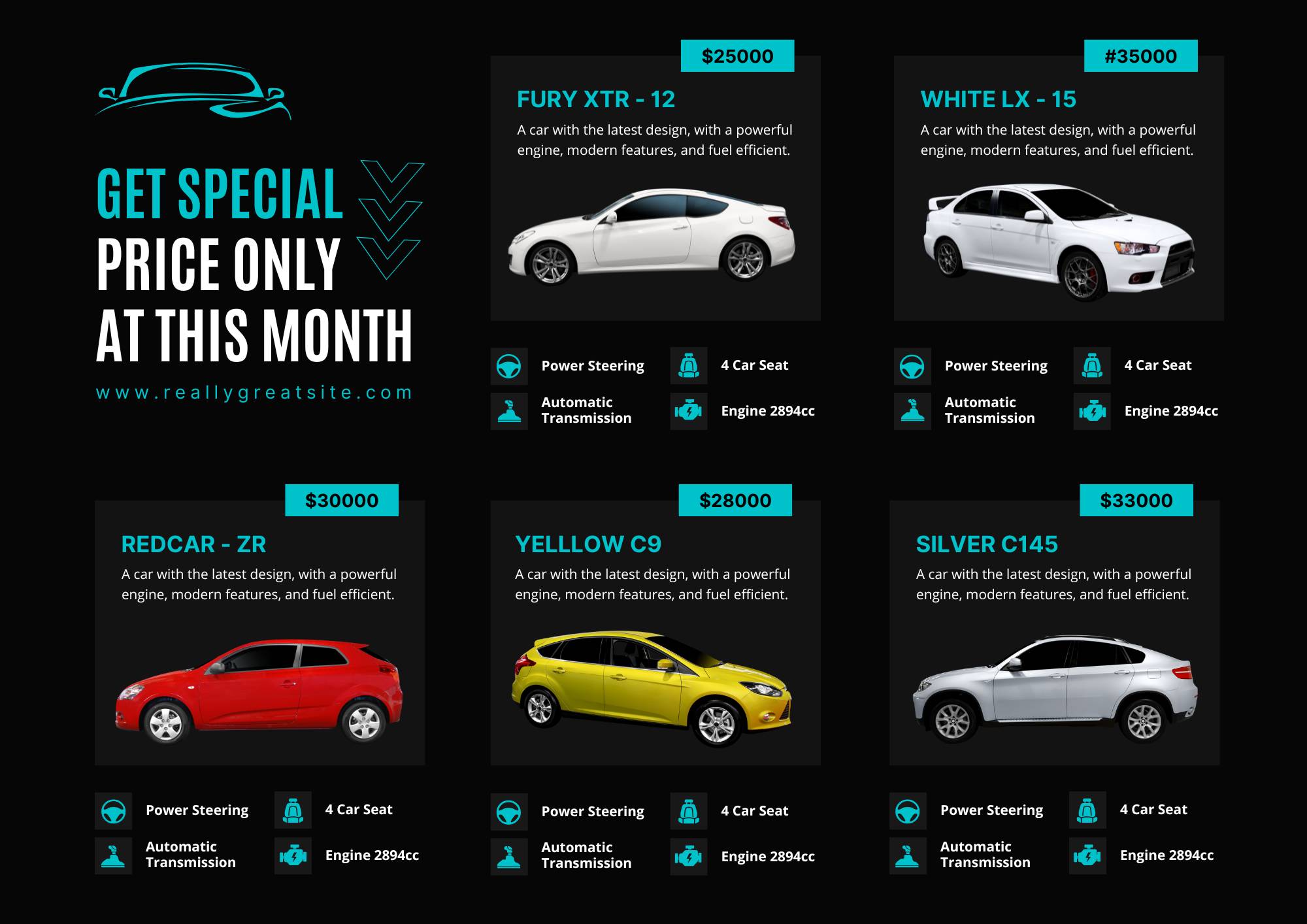 Black and Blue Professional Modern Car Sales Shop Trifold Brochure2