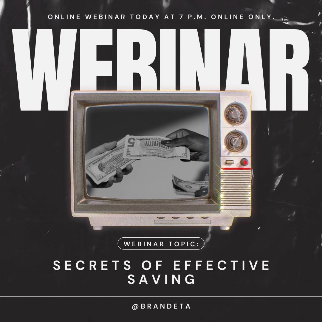 Grey and White Modern Webinar Announcement Instagram Post