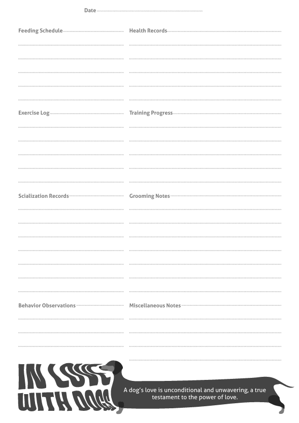 My Dog Care Logbook: A Simple Daily Notebook for Tracking Your Dog’s Health, Training, and Behavior